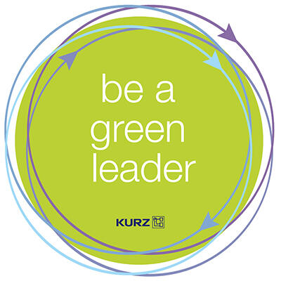 KURZ sustainability campaign icon 'be a green leader'