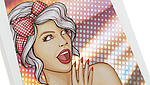 Detail of shampoo bottle label with sparkling LIGHT LINE® effects