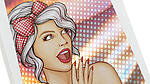 Detail eines Shampoo-Flaschenetikettes mit glitzernden LIGHT-LINE®-Effekten