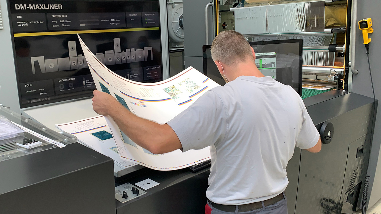 A look at production: Checking a digital print sheet