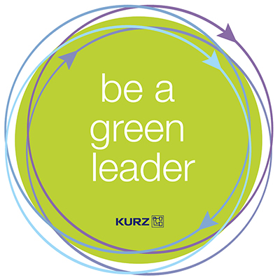 Icon der KURZ-Nachhaltigkeitskampagne "be a green leader"